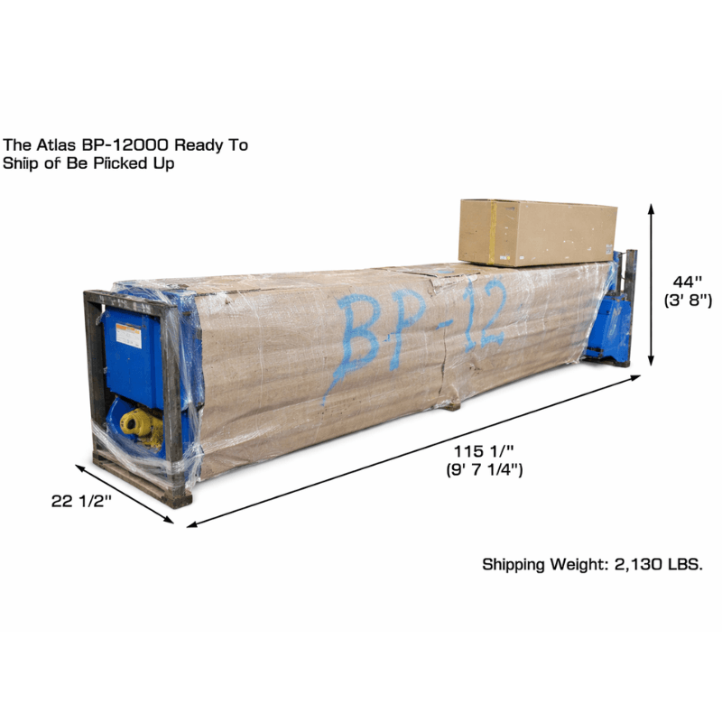 Atlas BP10000 10,000 lb 2 Post Lift - Low Ceiling Packaging View For Shipping