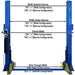 Atlas BP12000X 12,000 lb Post Lift - Front View