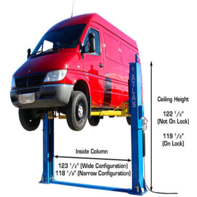 Atlas BP12000X 12,000 lb Post Lift - Front View