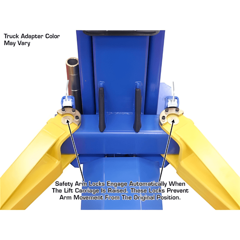 Atlas BP8000, 8,000 lb 2 Post Lift - Low Ceiling Arm Base View