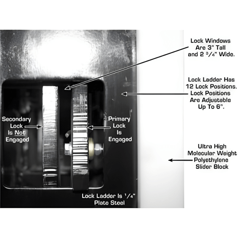 Garage Pro8000, 8,000 lb 4 Post Vehicle Storage Lift Lock System View