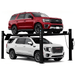 Atlas Garage Pro 9000 - 9,000lb Extra Large Vehicle Storage Lift Side View with 2 Cars