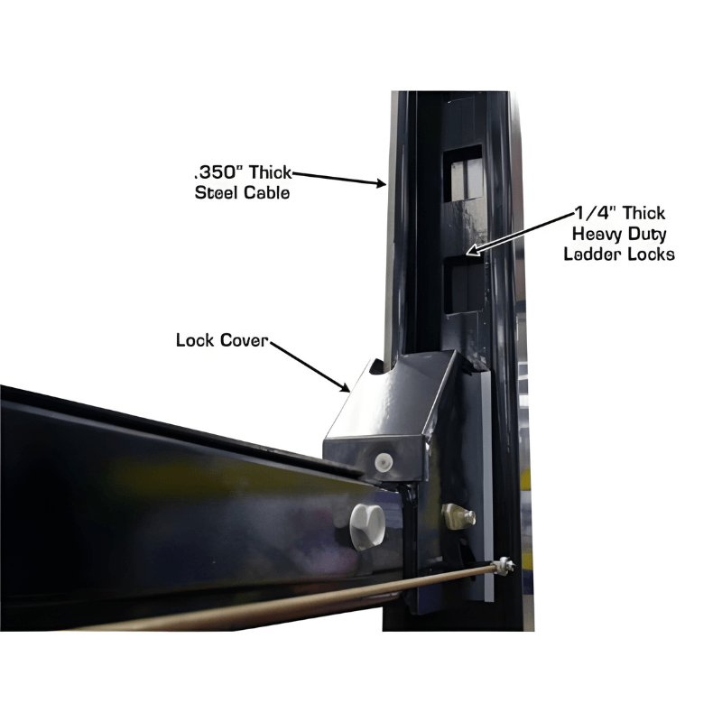 PRO8000EXT-L 4 Post Lift by Atlas Single Post View