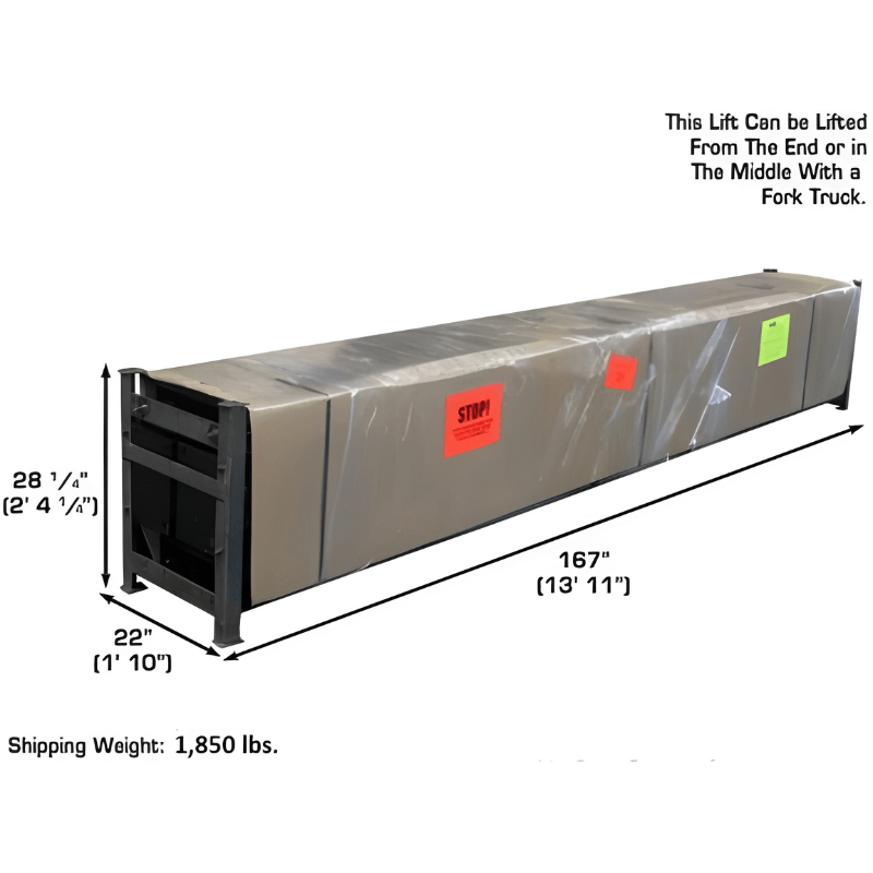Atlas PRO8000EXT-L 4 Post Lift Shipping Package View
