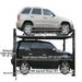 Garage Pro 8000 EXT, 8,000 lb 4 Post Vehicle Storage Lift- Extra Tall Side View with 2 Cars