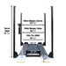 PRO8000EXT 4 Post Lift + (2) ProJack35 Sliding Jack Combo Front View no car
