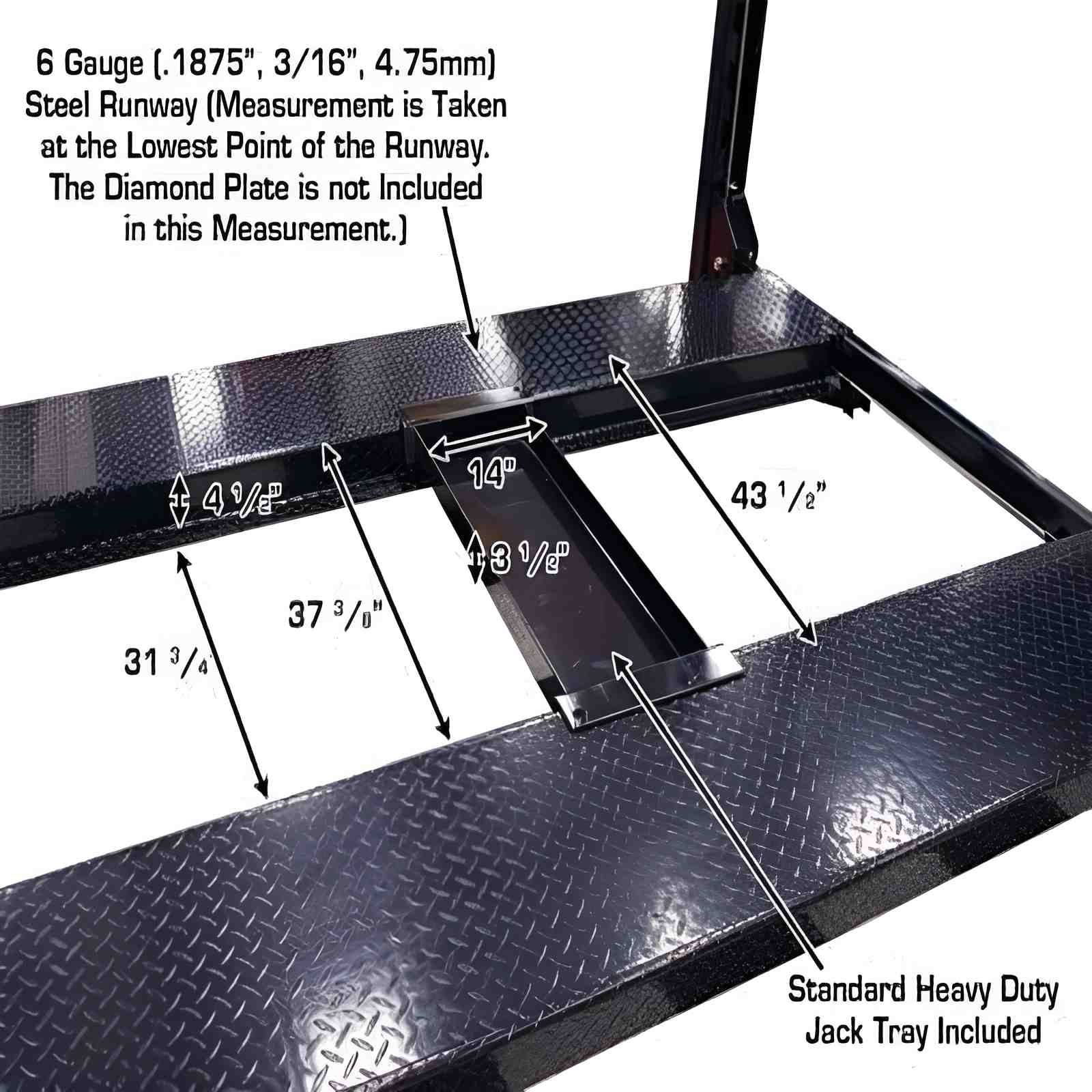 Atlas PRO8000EXT 4 Post Lift Ramp View