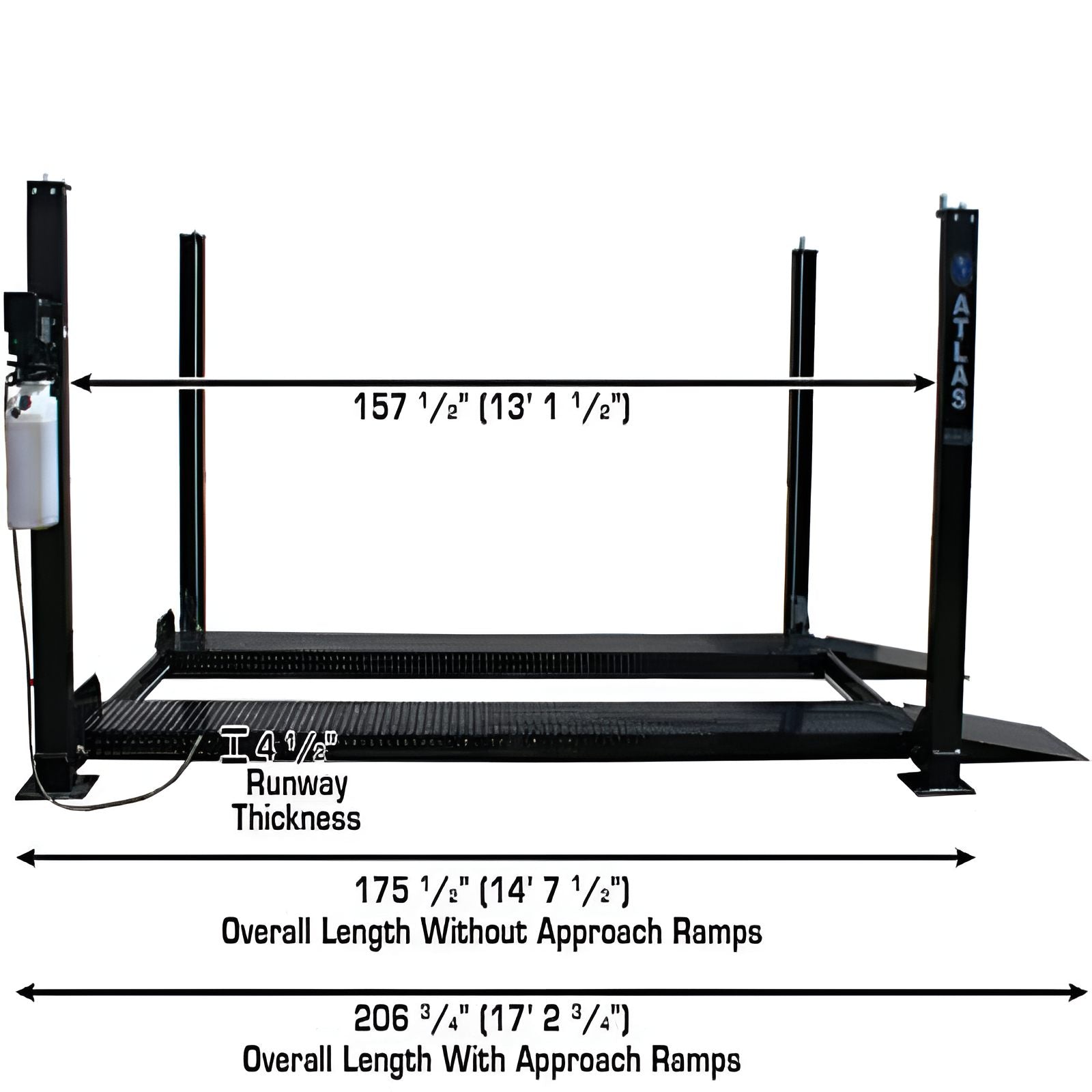 Atlas Garage Pro8000, Side View