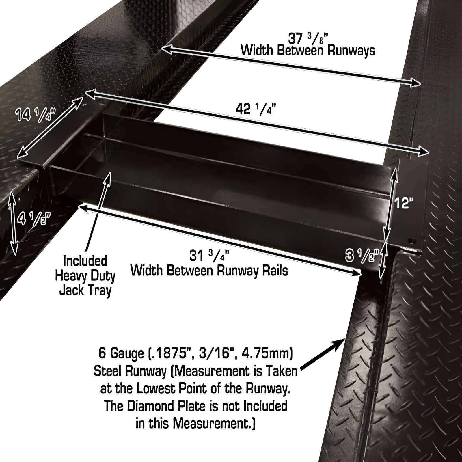 Garage Pro8000, 8,000 lb 4 Post Vehicle Storage Lift Center View