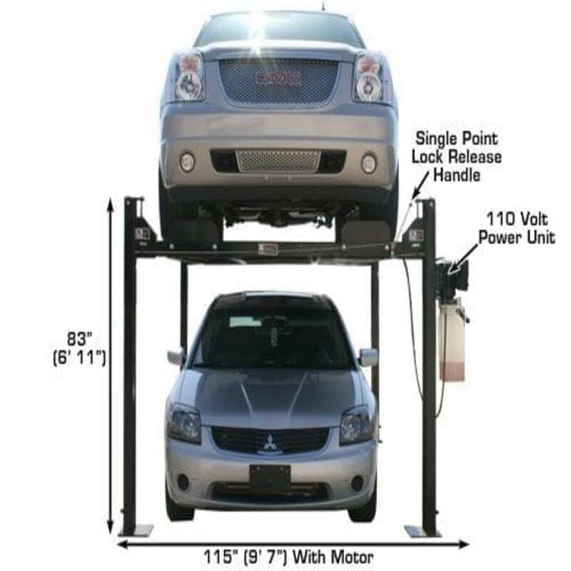 Pro8000 Parking Lift by Atlas - Front View