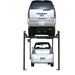 Garage Pro8000, 8,000 lb 4 Post Vehicle Storage Lift Back View with 2 Cars