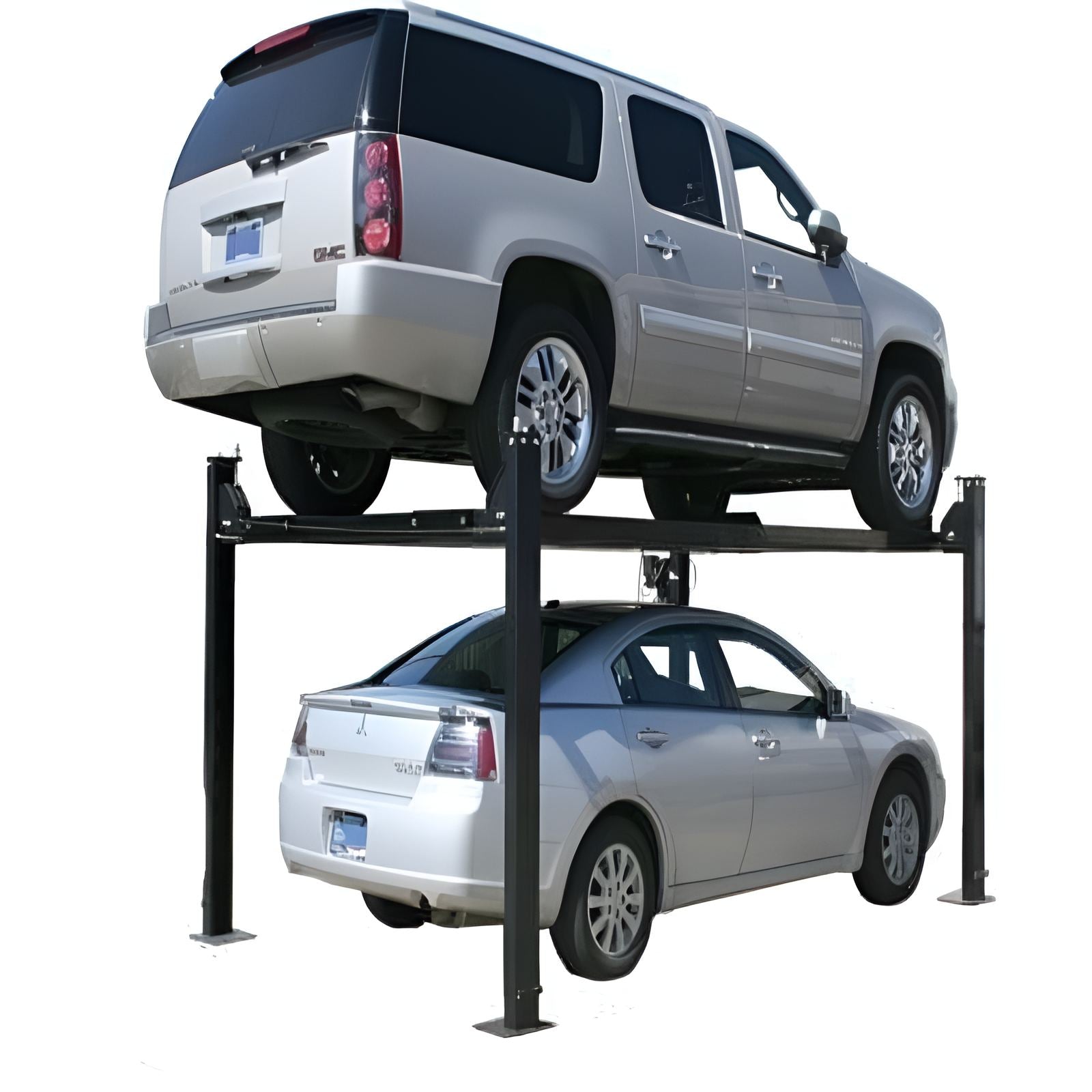 Garage Pro8000, 8,000 lb 4 Post Vehicle Storage Lift Side View