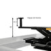 Atlas Garage Pro 9000 4 post lift with removable casters - High Position Adapter View