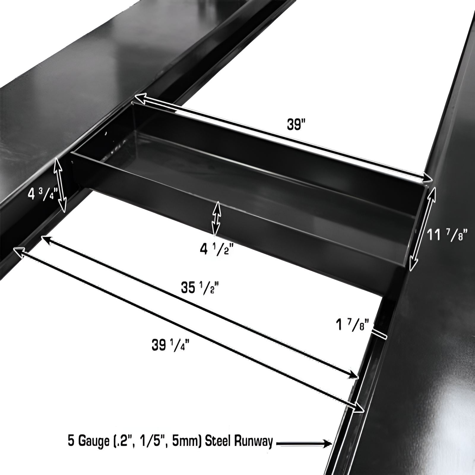 Atlas Garage Pro 9000 - 9,000lb Extra Large Vehicle Storage Lift - Center Ramp View