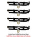 Atlas RJ35 sliding jacks supporting vehicle on 4 post lift - Rolling Wheels View