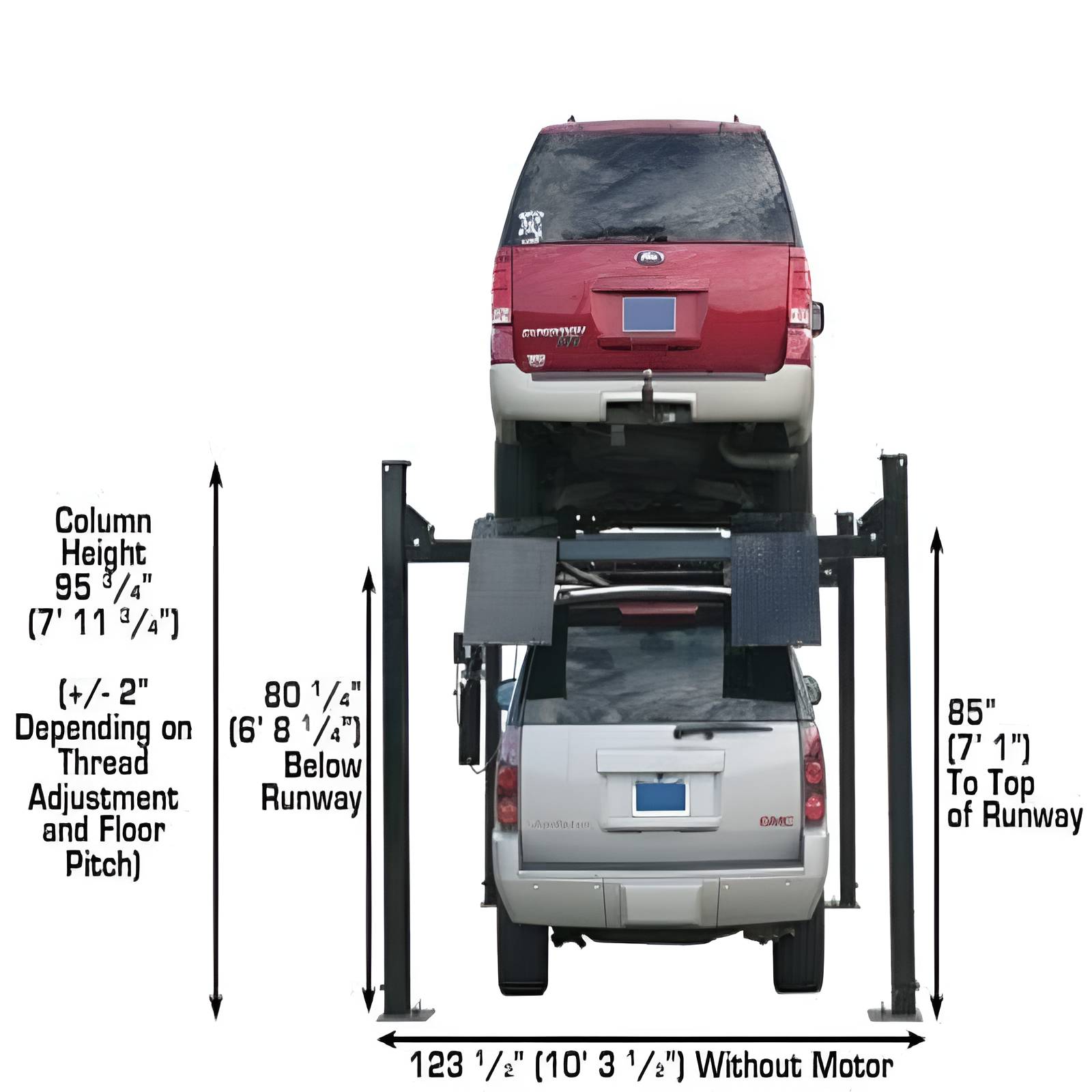 Atlas Garage Pro 9000 4 post automotive storage lift combo