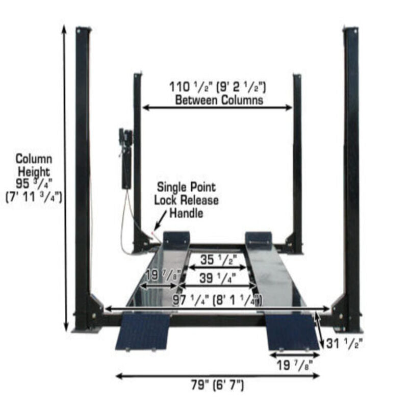 Parking Lift Pro9000 - Front View