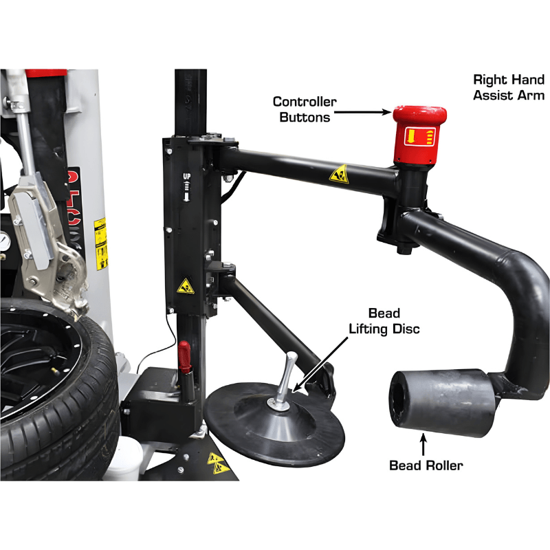 Atlas PTC500 Center Post Tire Changer w/ Assist Arms View