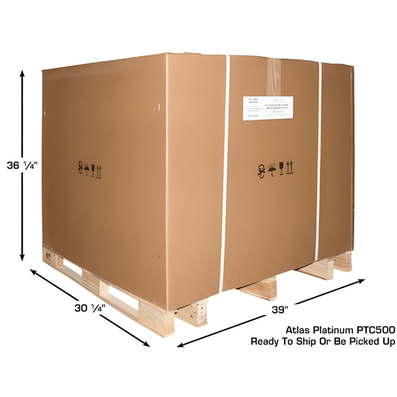 Atlas PTC500 Center Post Tire Changer w/ Assist Arms Shipping Package View