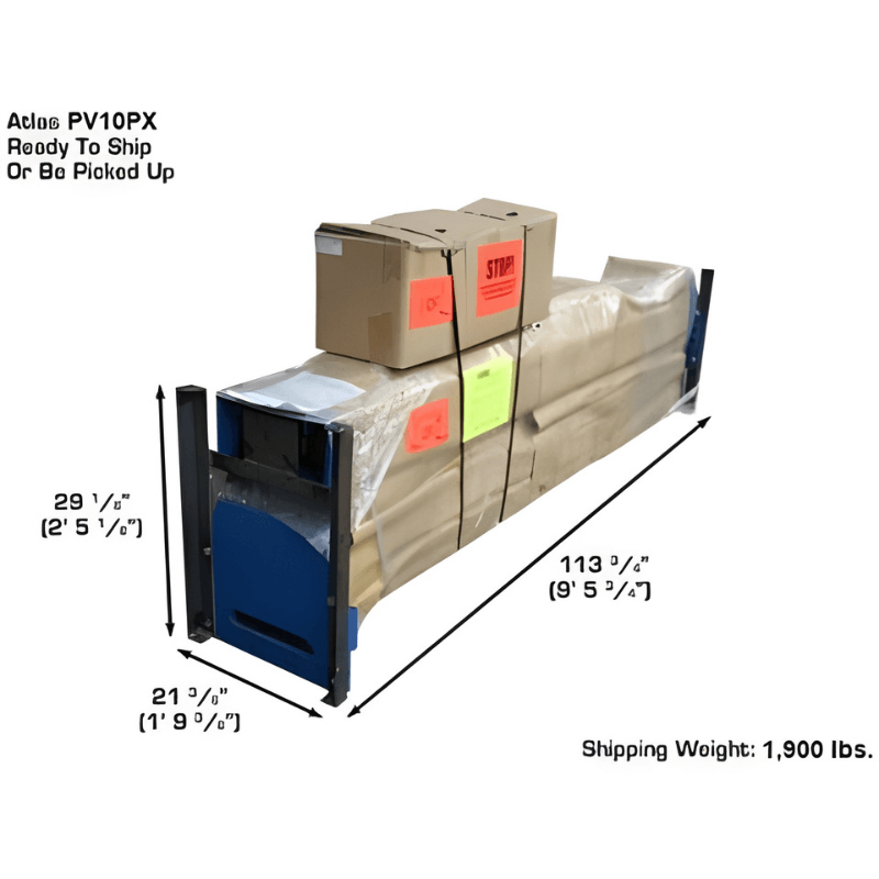 Atlas PV10PX 10,000 lb Overhead 2-Post Lift Shipping Package View