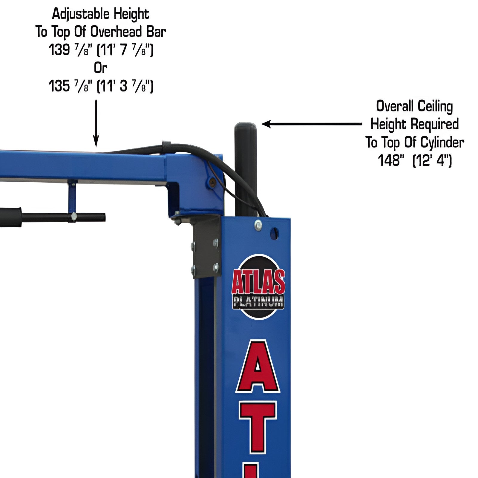 Atlas PVL10, 10,000 lb upper lift view