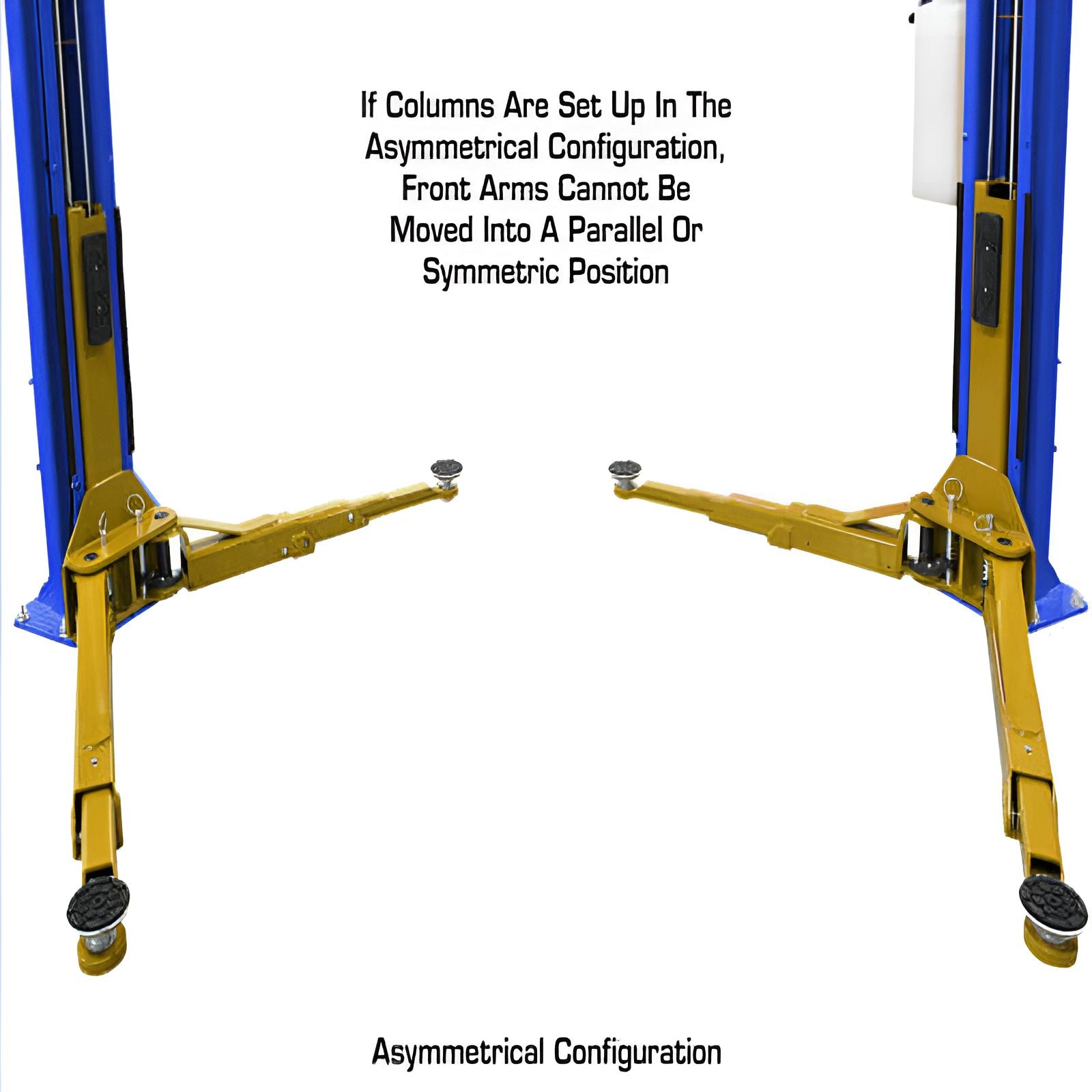 Atlas PVL10, 10,000 lb 2 Post Lift - ALI Certified Lower Part View