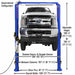 Atlas PVL10, 10,000 Front View with Dimension and car lifting high