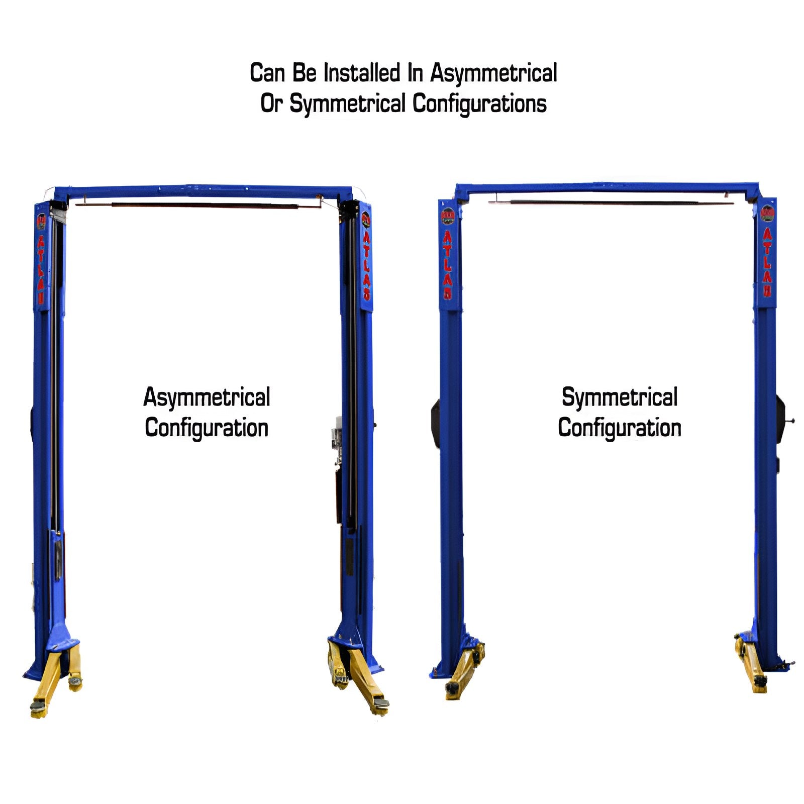 PVL10, 10,000 lb 2 Post Lift - ALI Certified by Atlas No Car