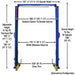 Atlas PVL10, 10,000 lb 2 Post Lift - ALI Certified Front View No Car with Dimension