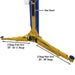 Atlas PVL10, 10,000 lb 2 Post Lift - ALI Certified Arm Base View