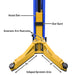 Atlas PVL12, 12,000 lb 2 Post Lift - Extra Wide & Tall - ALI Certified Foot Base with Lift Arm View