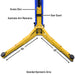 Atlas PVL12, 12,000 lb 2 Post Lift - Extra Wide & Tall - ALI Certified Arm Base View
