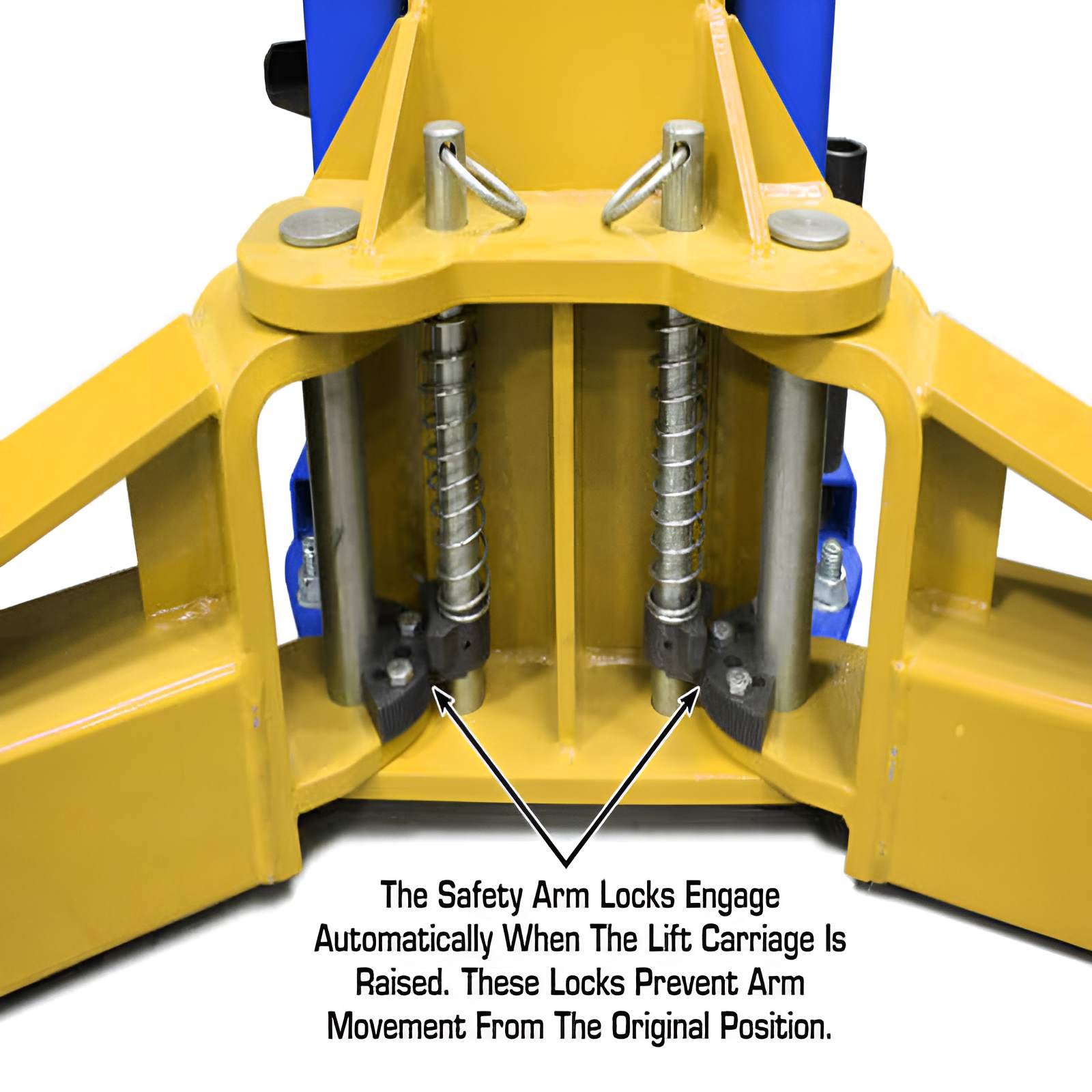 PVL12, 12,000 lb 2 Post Lift - Extra Wide & Tall - ALI Certified Arm Base View