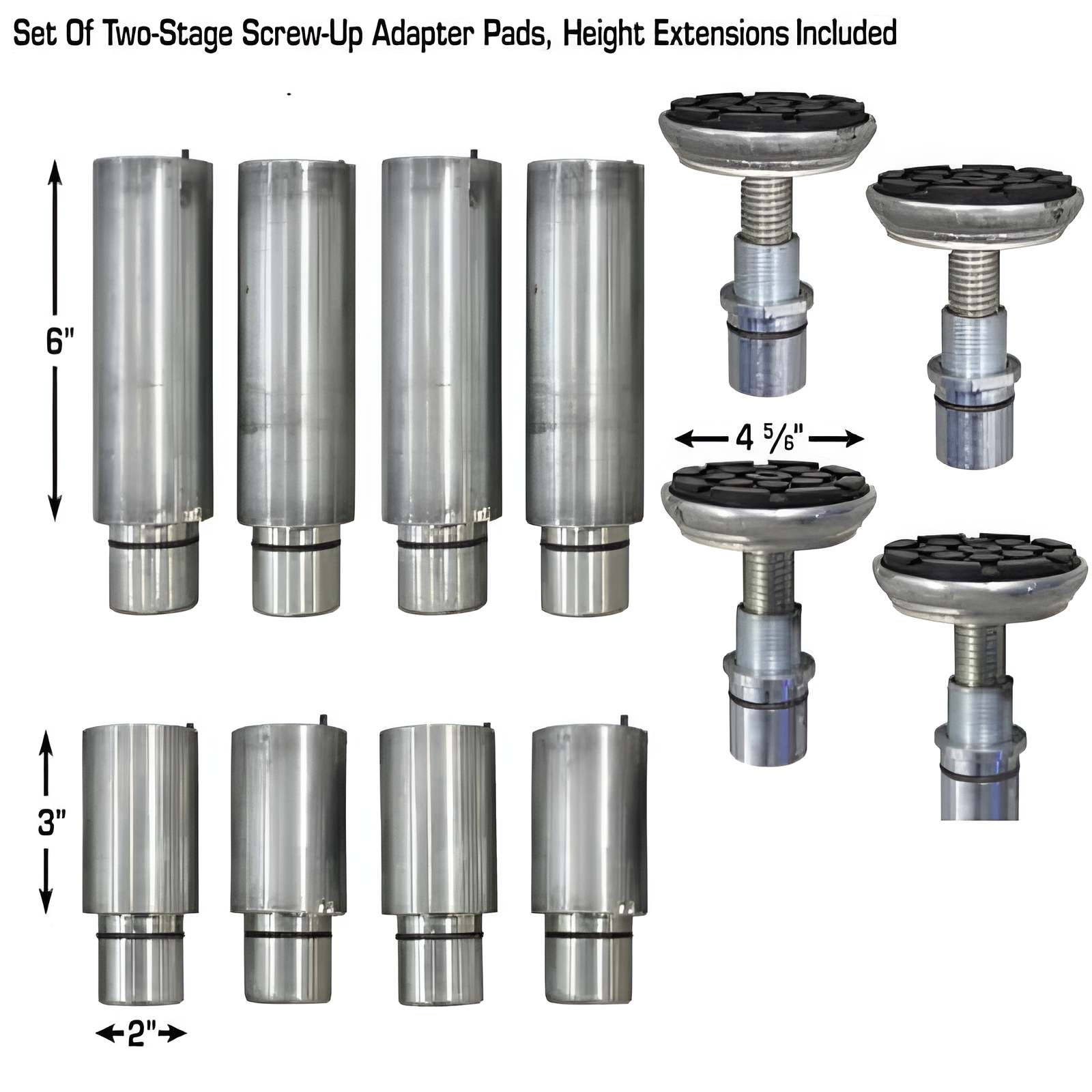 Atlas PVL9BP 9,000 lb 2 Post Lift - ALI Certified - All Adapters View
