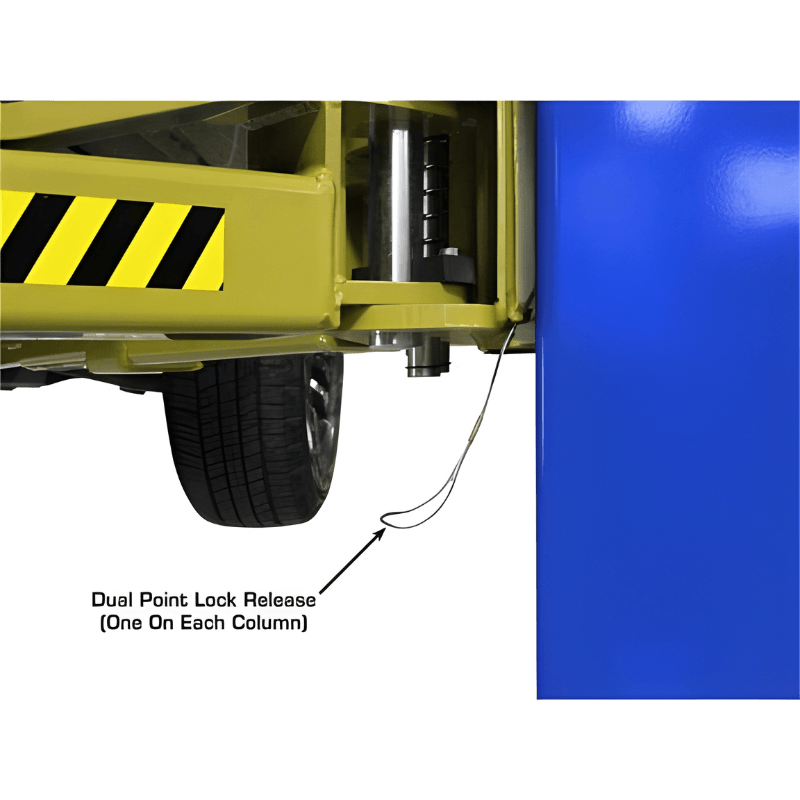 Atlas PVL9BP 9,000 lb 2 Post Lift Under View