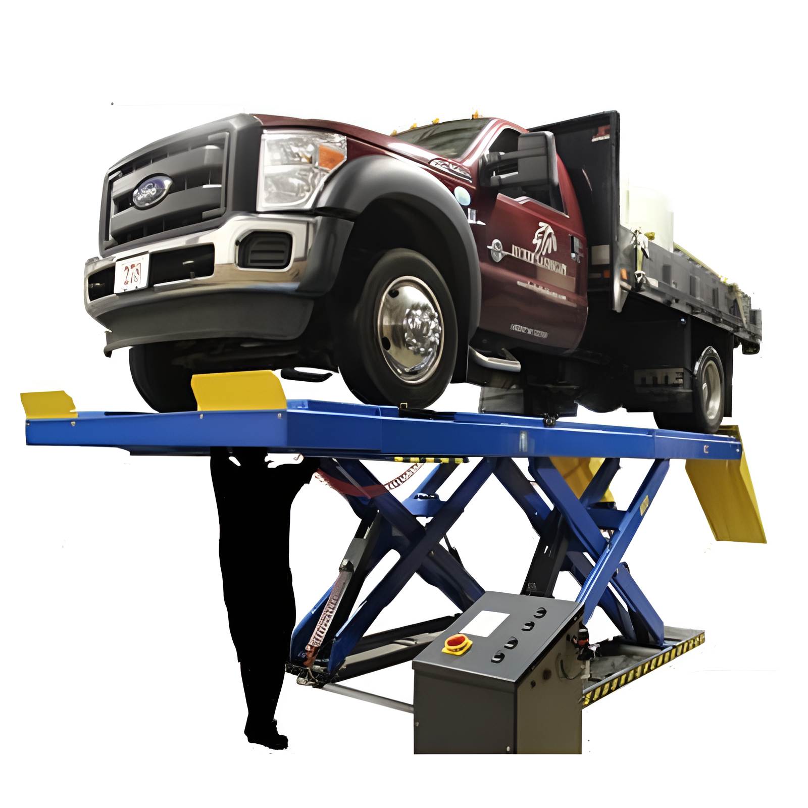 Front View of PX16A-CF-KIT 16,000 lb Scissor Alignment Lift