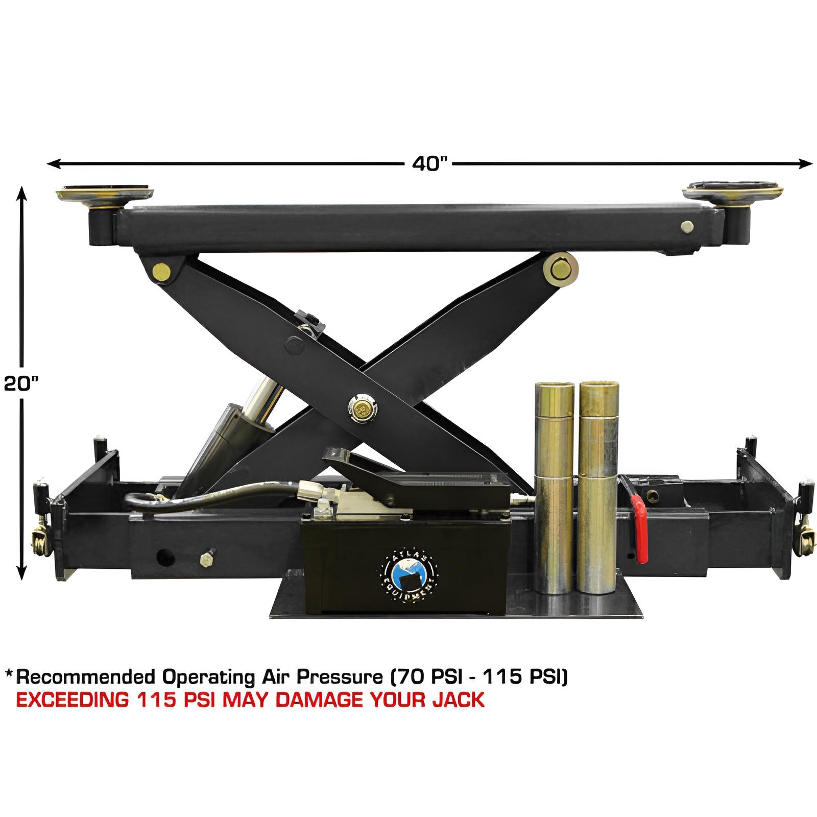  RJ8 Rolling Jack with Dimension View