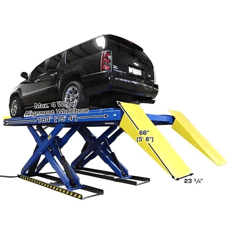 Atlas PX16A Scissor Alignment Lift Semi Back View