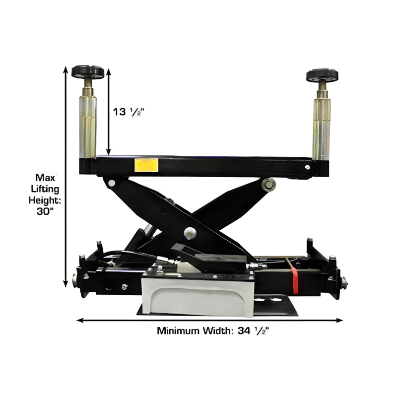 RJ8 Rolling Jack With Height Dimension View