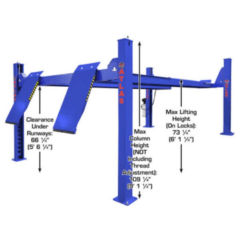 Atlas PVL14OF-EXT 14,000 lb Alignment Lift - Side View