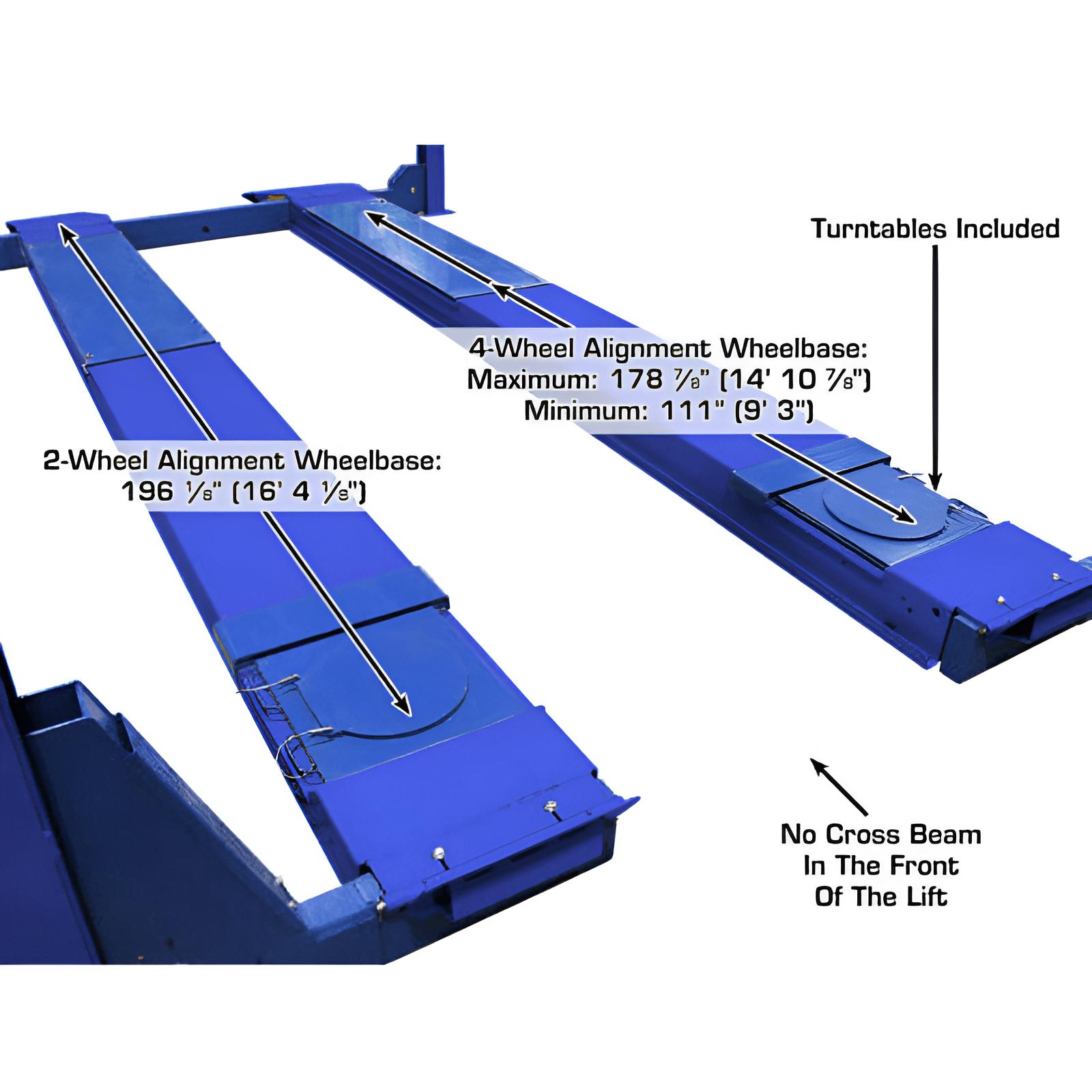Atlas PVL14OF-EXT, 14,000 lb Alignment Lift Ramps View