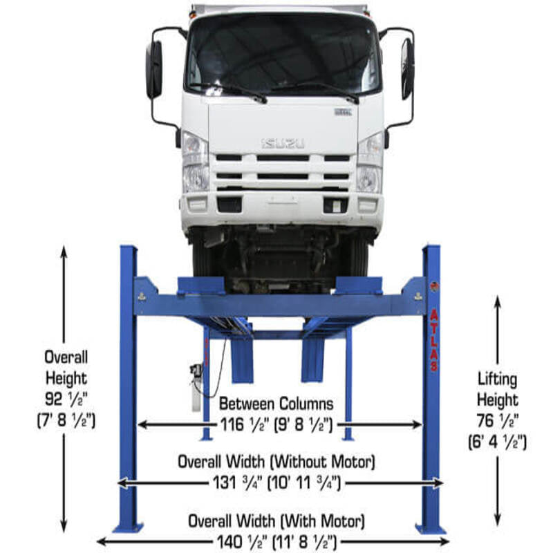 Atlas PVL14, 14,000 Parking Lift - Front View