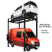 Atlas PRO7000ST, 7,000 lb Side View with 2 Cars