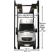 Atlas PRO7000ST, 7,000 lb 4 Post Lift - Extra Tall Front View with 1 Car