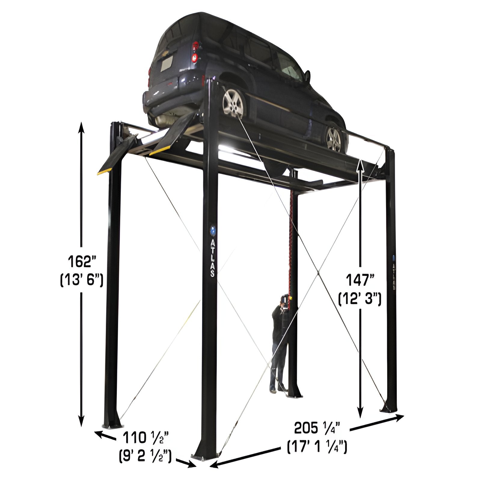 Atlas PRO7000ST, 7,000 lb 4 Post Lift - Extra Tall