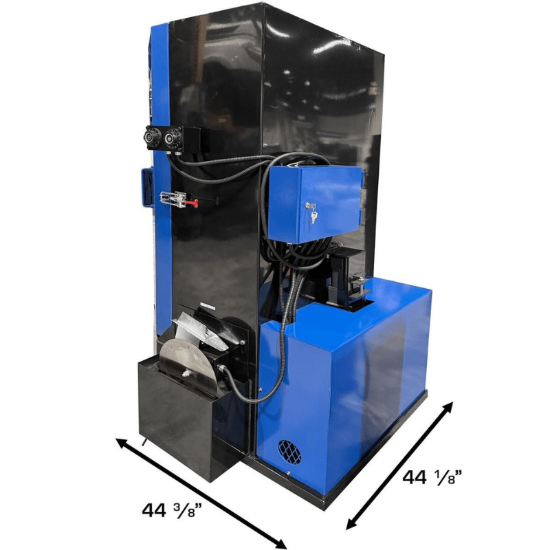Atlas STW-750 Extra Large Spray Wash Cabinet Side View with Dimension