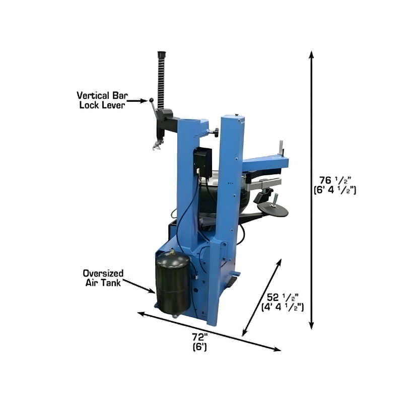 Atlas TC229LH Rim-Clamp Tire Changer w/ Assist Arm View