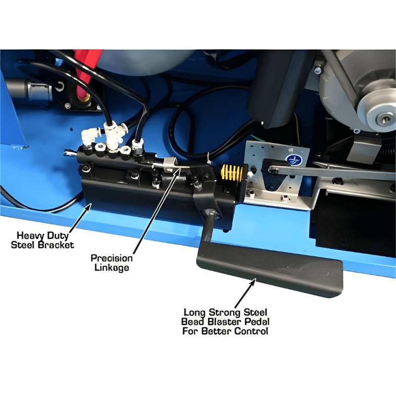 TC229 Rim-Clamp Tire Changer w/ Bead blaster Pedal View