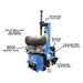 TC229 Rim-Clamp Tire Changer w/ Bead blaster by Atlas Side View with Tire