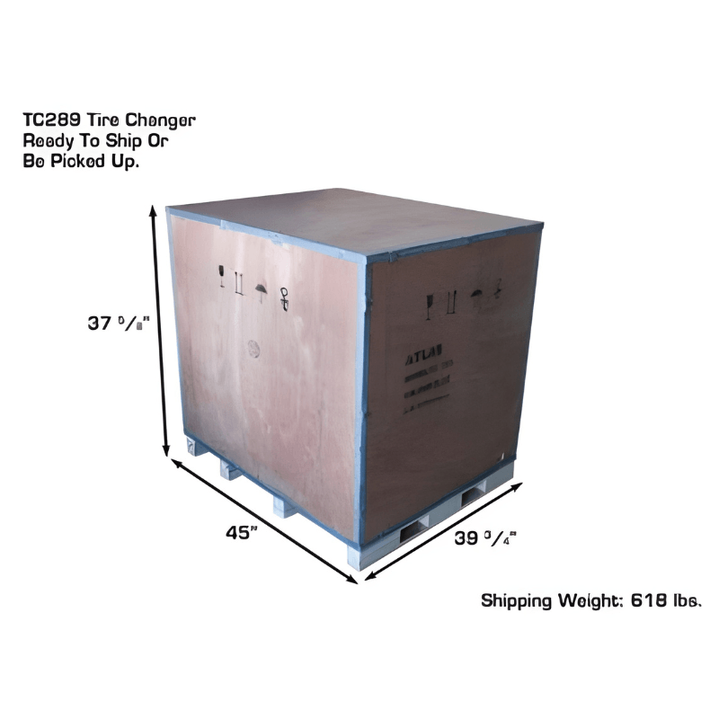Atlas TC289 Tire Changer Shipping Box View